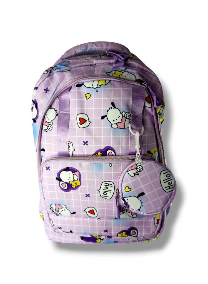 شنطة ظهر بناتي بجودة وخامات عالية وجودة سوستة عالية و كتافات قوية بلون بنفسجي - Image 1