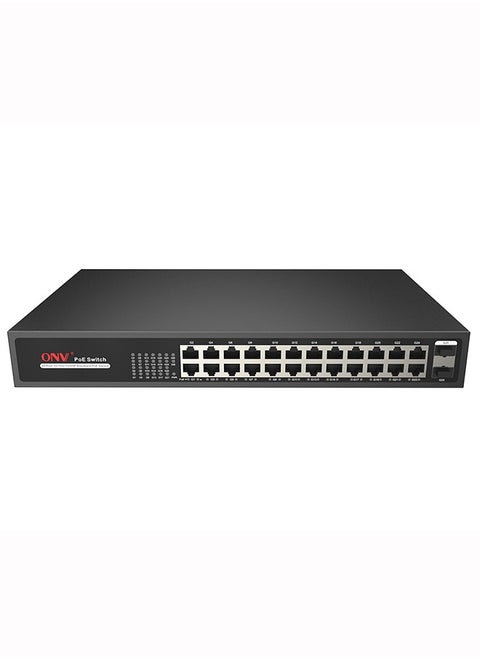 ONV Gigabit 24-port PoE switch(24-Port)/ Built-in 250W power supply / Support 19-inch cabinet installation | ONV-H3024PF