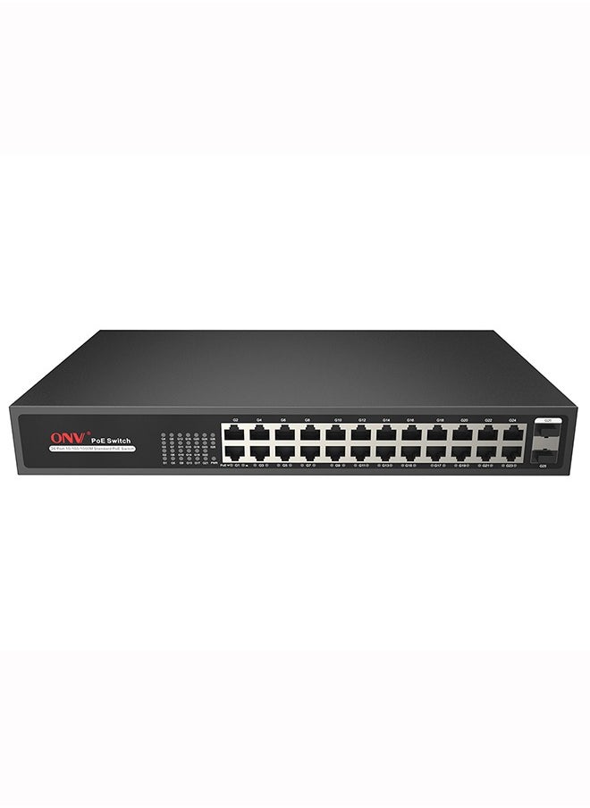 ONV Gigabit 24-port PoE switch(24-Port)/ Built-in 250W power supply / Support 19-inch cabinet installation | ONV-H3024PF