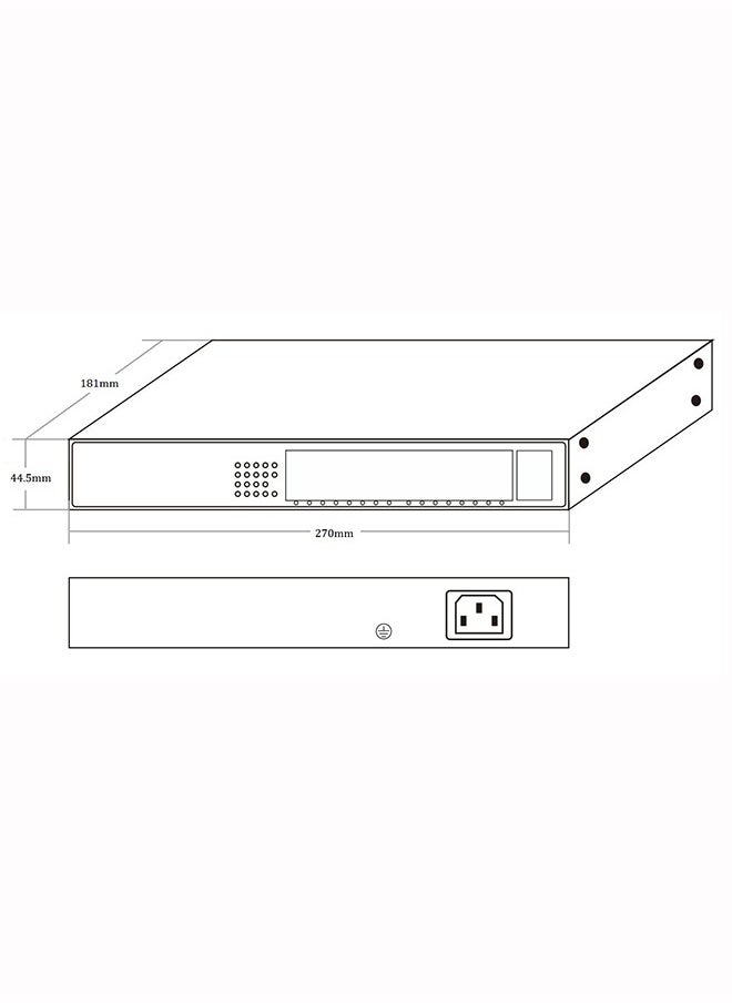 ONV Gigabit 24-port PoE switch(24-Port)/ Built-in 250W power supply / Support 19-inch cabinet installation | ONV-H3024PF