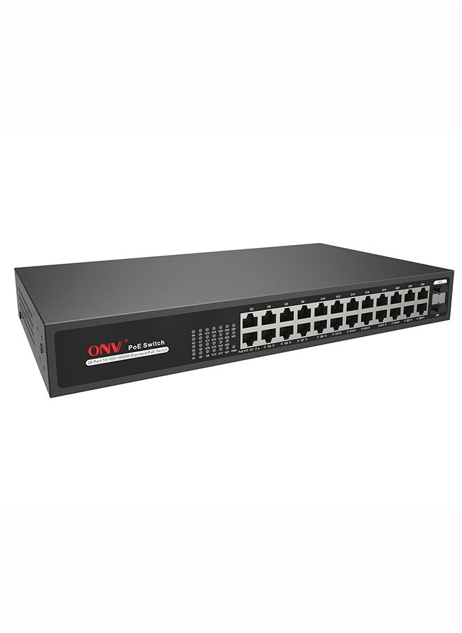 ONV Gigabit 24-port PoE switch(24-Port)/ Built-in 250W power supply / Support 19-inch cabinet installation | ONV-H3024PF