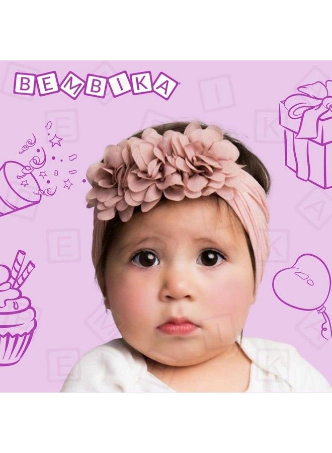 BEMBIKA Newborn Floral Knot Design Baby Infantbaby Girl Soft Cute Toddler Hairbands (Set Of 3) - Image 3