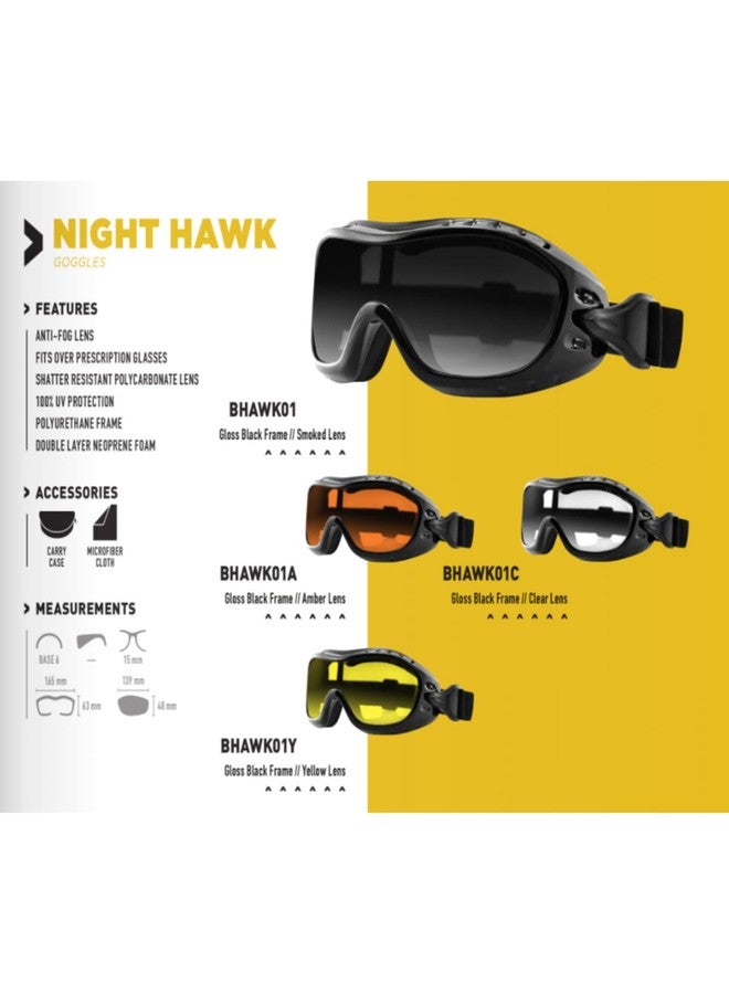 Bobster Night Hawk ®, Gloss Black Frame, Smoked Lens - Image 2