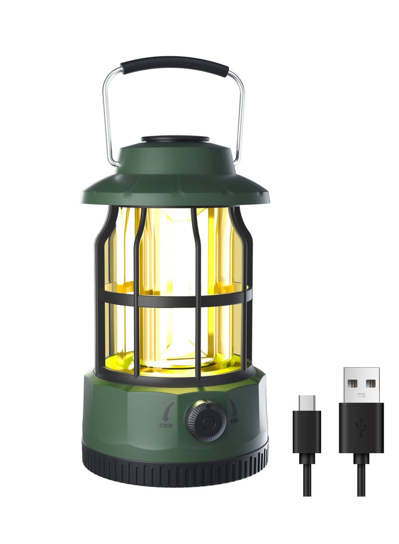 SYOSI فانوس تخييم LED، ضوء خيمة مقاوم للماء، فانوس قابل لإعادة الشحن عبر USB C مع تدرج سطوع غير متقطع، فانوس محمول ومصباح يدوي للتخييم، الأعاصير، الطوارئ، المشي، انقطاع التيار الكهربائي - Image 1