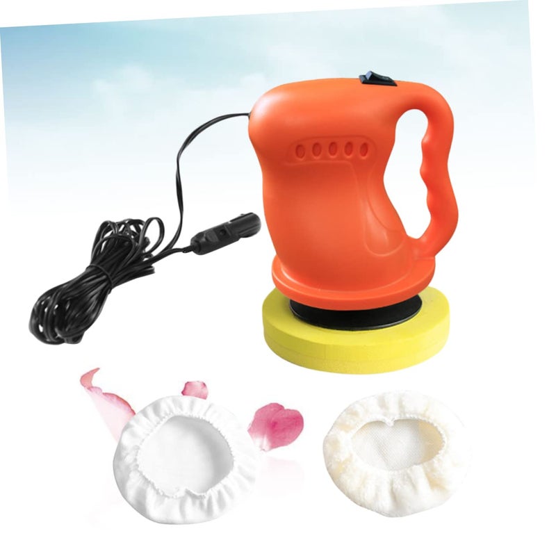 Orange 12V Car Polisher Waxing Machine Multi Function Buffer Scratch Remover Venting Design - Image 3
