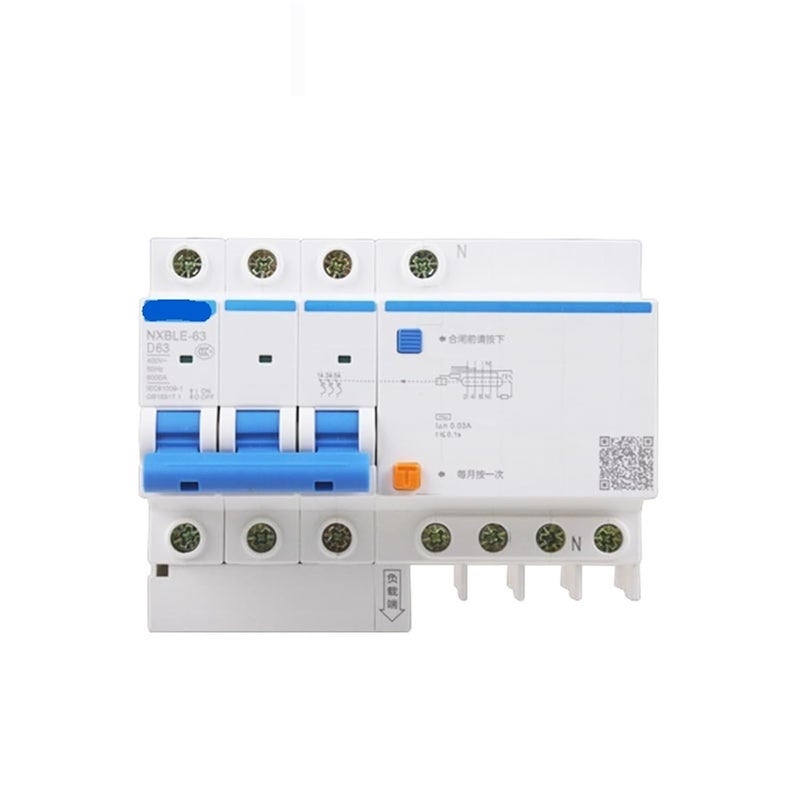 NXBLE 63 RCBO قاطع دائرة متبقي للتيار 6KA النوع D 3P N 30mA 63A - Image 2