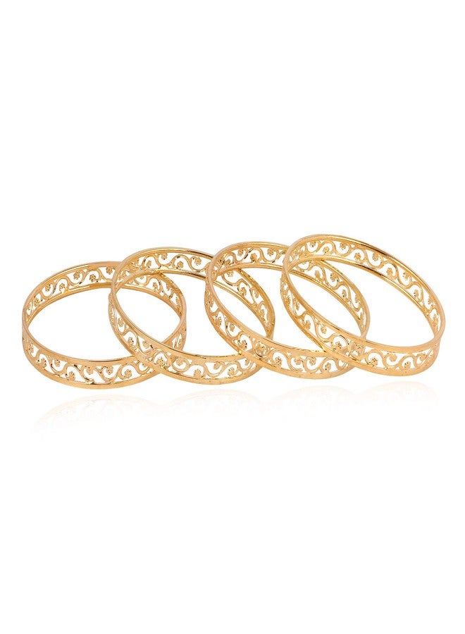 YouBella Jewellery Bangles for Women Stylish Gold Plated Traditional Bangles for Women and Girls (2.6) - Image 3