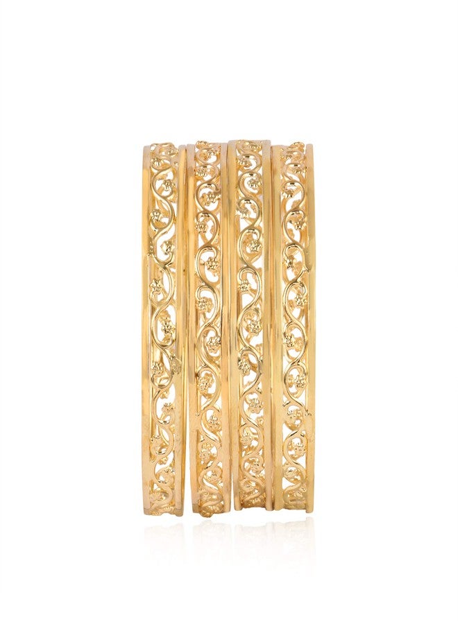 YouBella Jewellery Bangles for Women Stylish Gold Plated Traditional Bangles for Women and Girls (2.6) - Image 2
