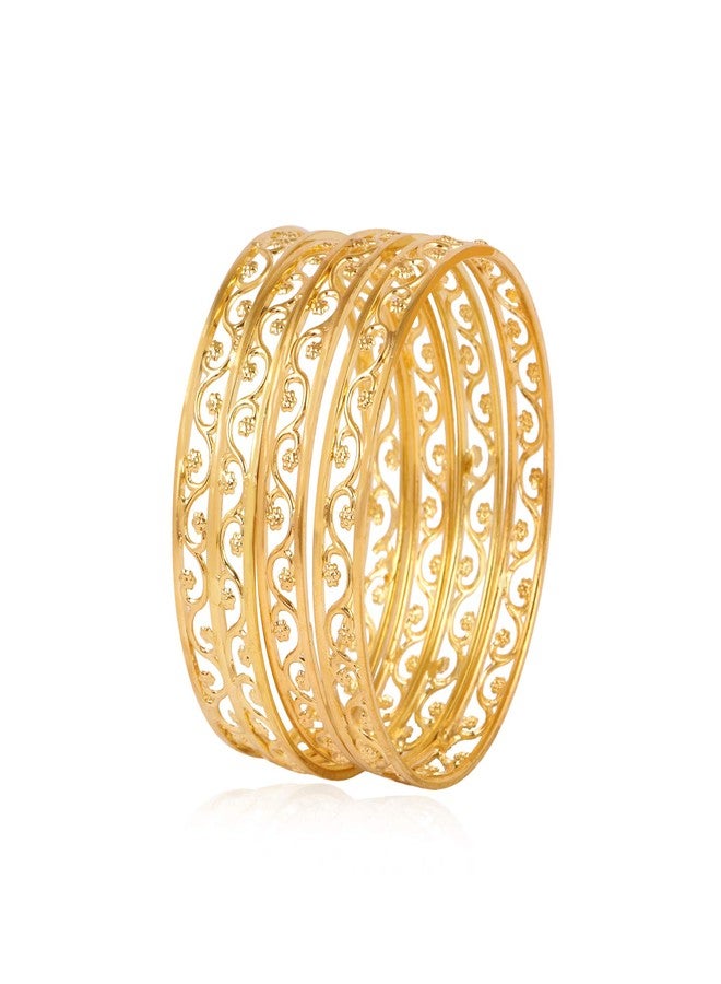 YouBella Jewellery Bangles for Women Stylish Gold Plated Traditional Bangles for Women and Girls (2.6) - Image 1