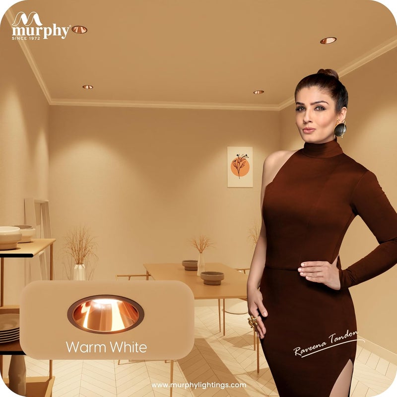 Murphy 12W Black Body Rose Gold Finish COB Spot Down Light Warm White Pack of 10 - Image 5