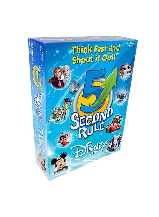 5 Second Rule Disney Edition - Fun Family Game About Your Favorite Disney Characters - Ages 6+ - Image 1