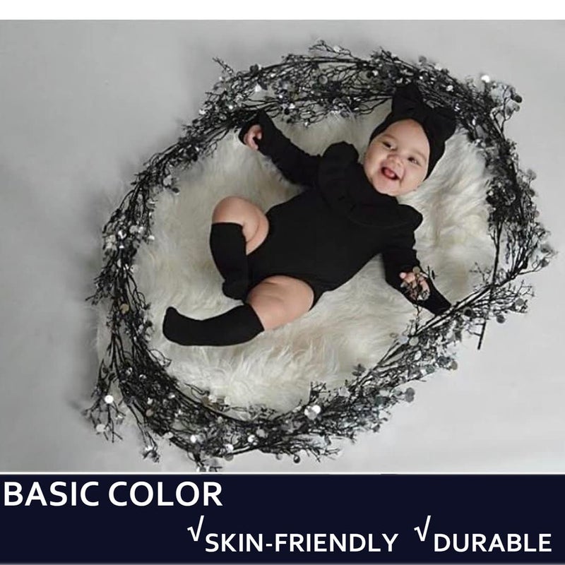 EPEIUS Baby Knee High Socks - Seamless Cotton Stockings for Boys/Girls, 3-6 Months, 3 Pack, White - Image 5
