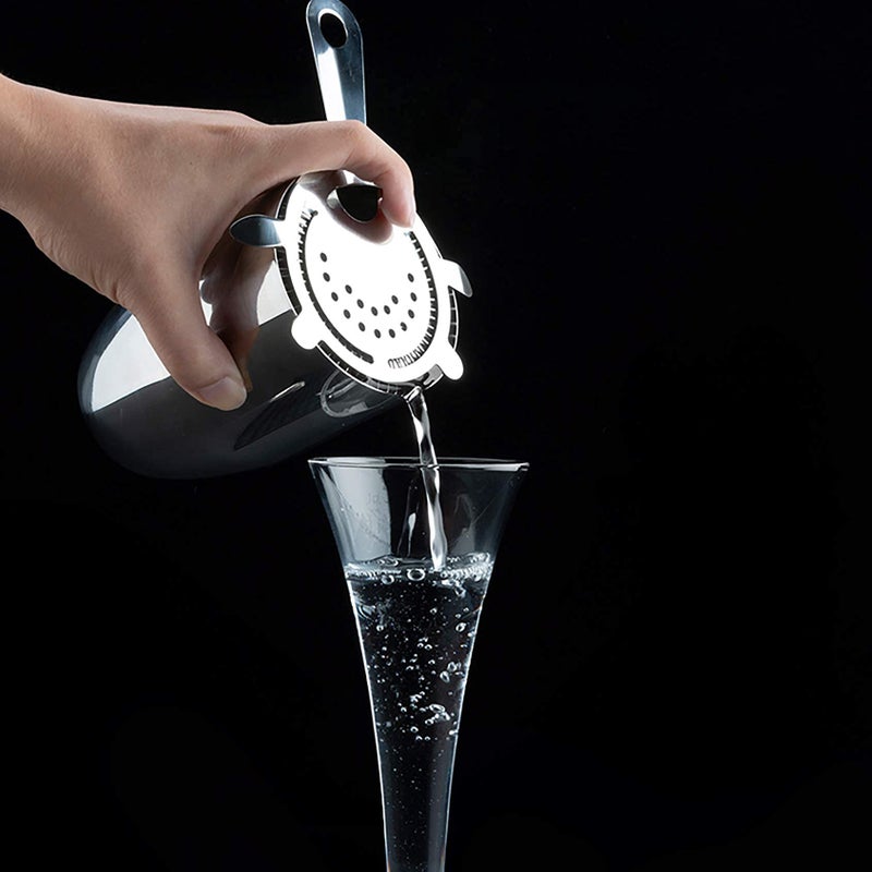 WUWEOT 9 Pack Cocktail Strainer, 4-Prong Stainless Steel Bar Strainer, 6 Inches Silver Bar Tool Drink Strainer with 100 Wire Spring for Bartenders and Mixologists - Image 4