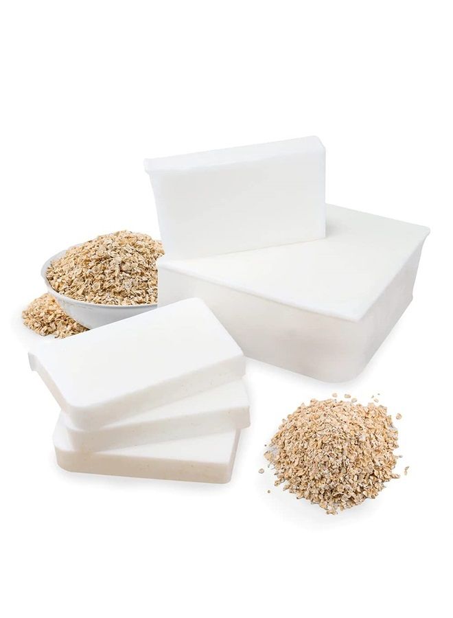 Oatmeal Soap Base - Moisturizing Melt and Pour Glycerin Soap Base for Crafting and Soap Making, Vegan, Cruelty Free, Easy to Cut - 5 Pound