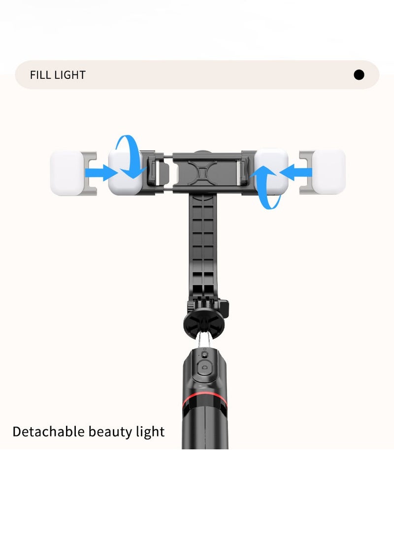 CiYatt 45.66‘’Selfie Stick Tripod with double fill light, Extendable Stainless Steel Tripod with Rechargeable Bluetooth Remote, Compatible with iPhone and Android Smartphones, Perfect for Travel, Vlog, Video and Photo - Image 4