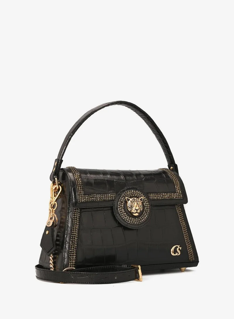 Carmen Steffens  Premium Croco Black Bag for Women | Best Price UAE