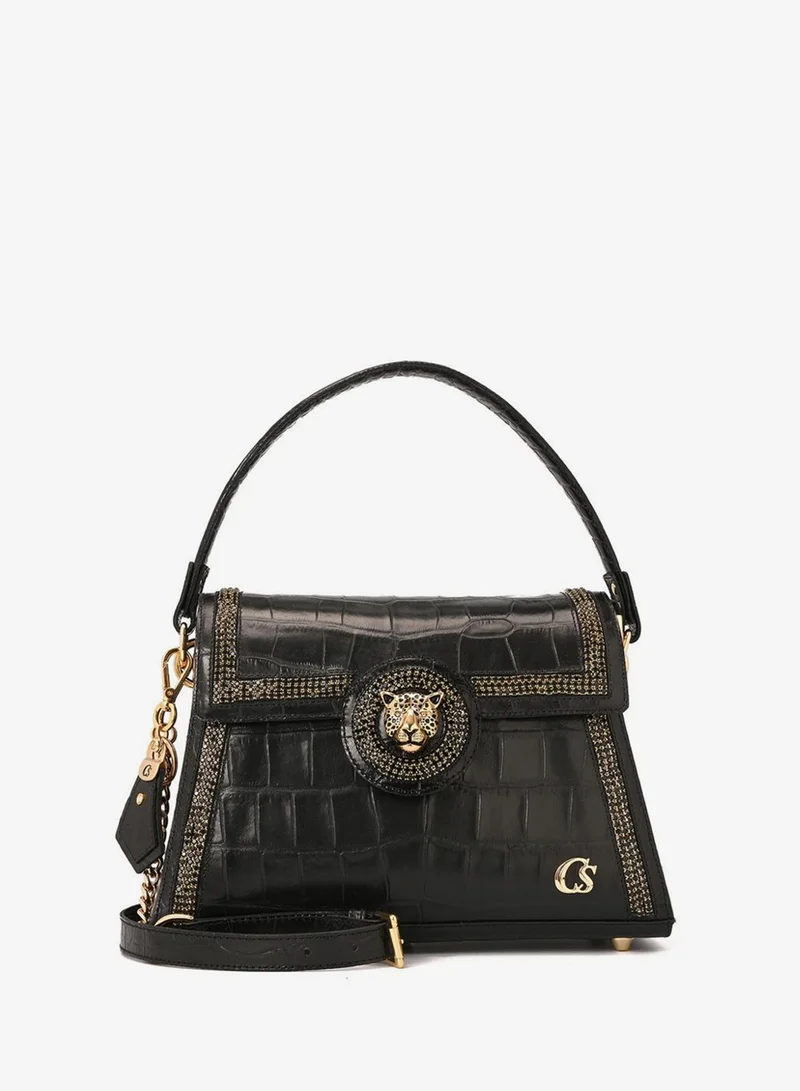 Carmen Steffens  Premium Croco Black Bag for Women | Best Price UAE
