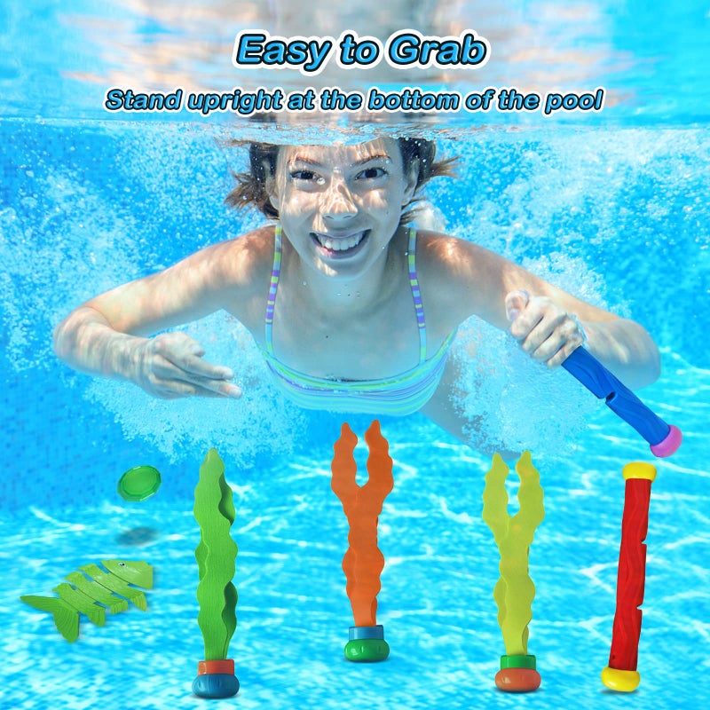 Jasonwell Pool Diving Toys Games - 31 PCS Swimming Pool Toys for Kids Teens with Diving Rings Dive Sticks Underwater Treasures Torpedo Bandits Fish Toy etc Fun Water Swim Toy for Boys Girls Adults - Image 3