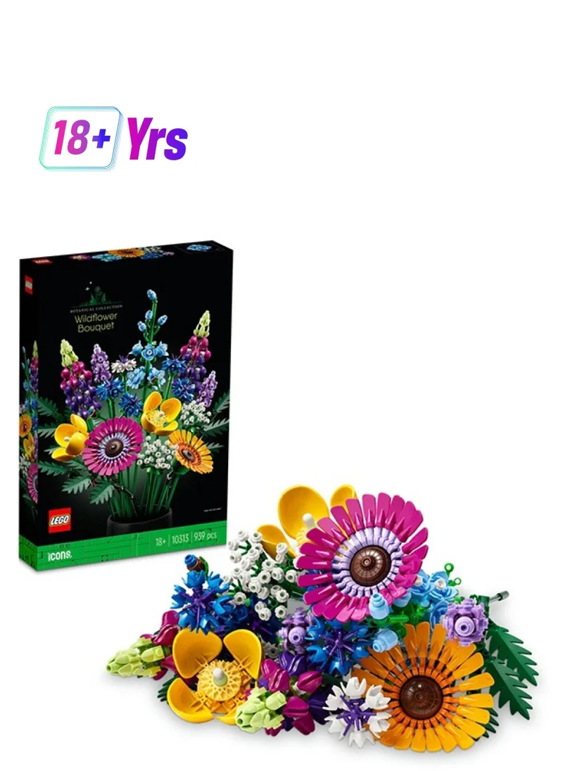 LEGO Botanicals Wildflower Bouquet 10313 Building Set (939) Pieces