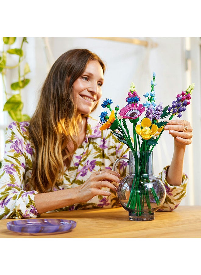 LEGO - Botanicals Wildflower Bouquet Set - Artificial Flowers with Poppies and Lavender - Crafts kit for Adults - Home Office Décor Gifts for Women and Men - Botanical Collection - 10313 (939 pieces) - Image 1
