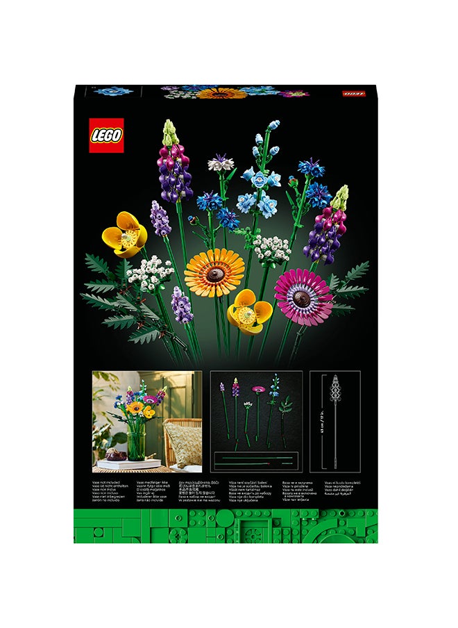 LEGO - Botanicals Wildflower Bouquet Set - Artificial Flowers with Poppies and Lavender - Crafts kit for Adults - Home Office Décor Gifts for Women and Men - Botanical Collection - 10313 (939 pieces) - Image 1