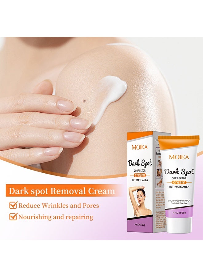 مويكا كريم مصحح البقع الداكنة ، مزيل البقع الداكنة للرقبة تحت الإبط ، الإبط ، المرفقين ، الركبتين ، تفتيح وترطيب الجسم نتيجة فورية 60 مل - Image 4