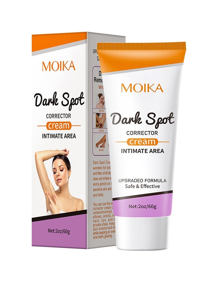 مويكا كريم مصحح البقع الداكنة ، مزيل البقع الداكنة للرقبة تحت الإبط ، الإبط ، المرفقين ، الركبتين ، تفتيح وترطيب الجسم نتيجة فورية 60 مل - Image 3