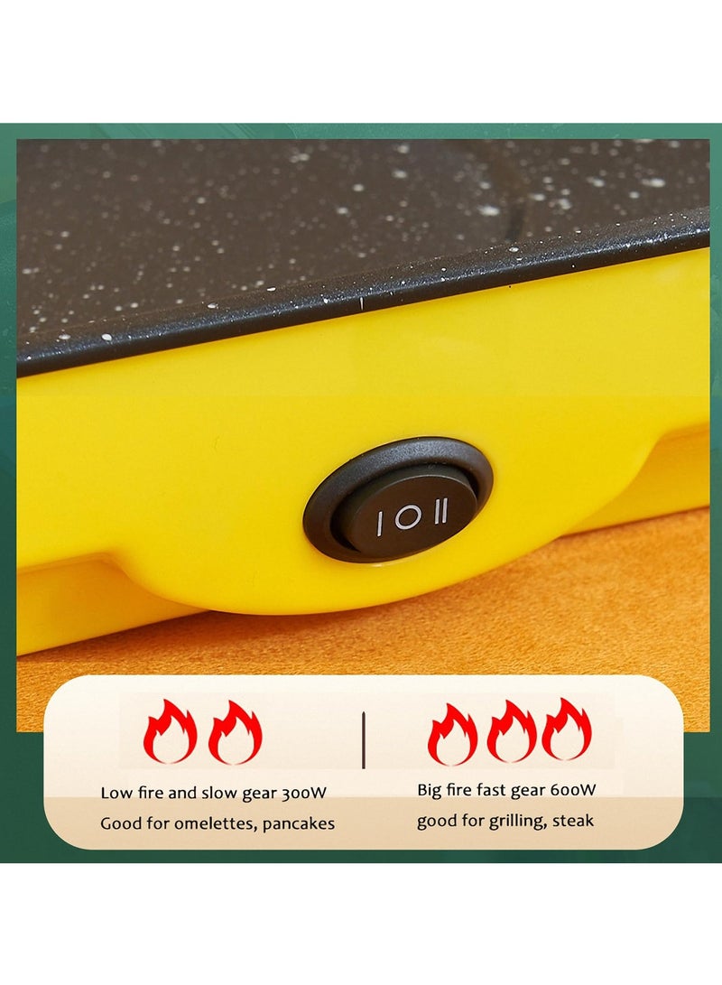 KYD Electric Grill Pan,  Non Stick Household Multi-functional Small Baking Pan 600W Convenient Barbecue Oven Red 30 cm  - Image 4