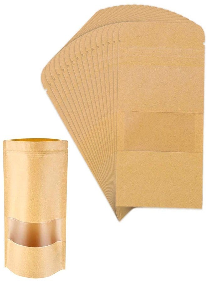 DEERA Brown Kraft Paper Ziplock Pouch 90x140mm Pack of 25 - Image 3