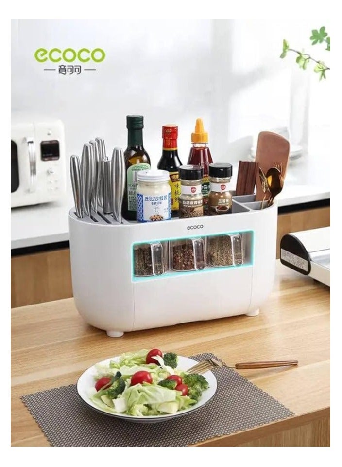 ECOCO Kitchen Tools Organizer - White - Image 2