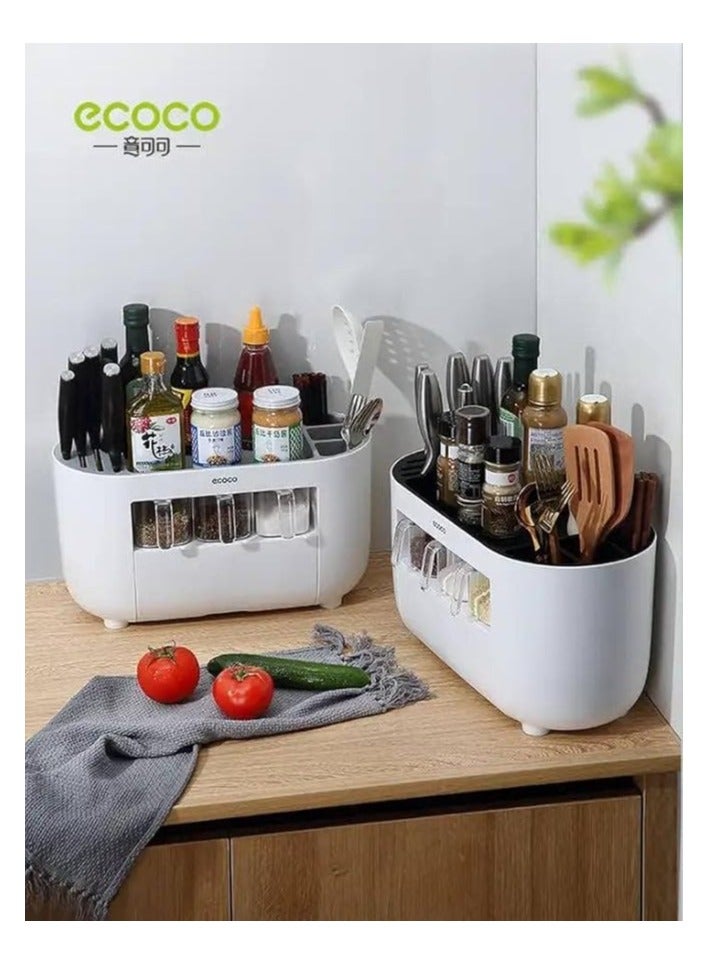 ECOCO Kitchen Tools Organizer - White - Image 5