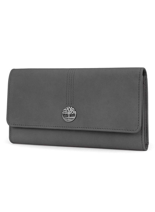 Timberland Women'S Leather Rfid Flap Wallet Clutch Organizer  - Image 1