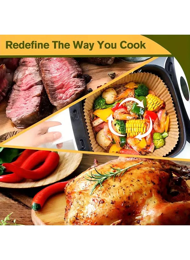 Disposable Air Fryer Liners 50pcs Non Stick Parchment Sheets Easy Cleanup Food Safe - Image 5