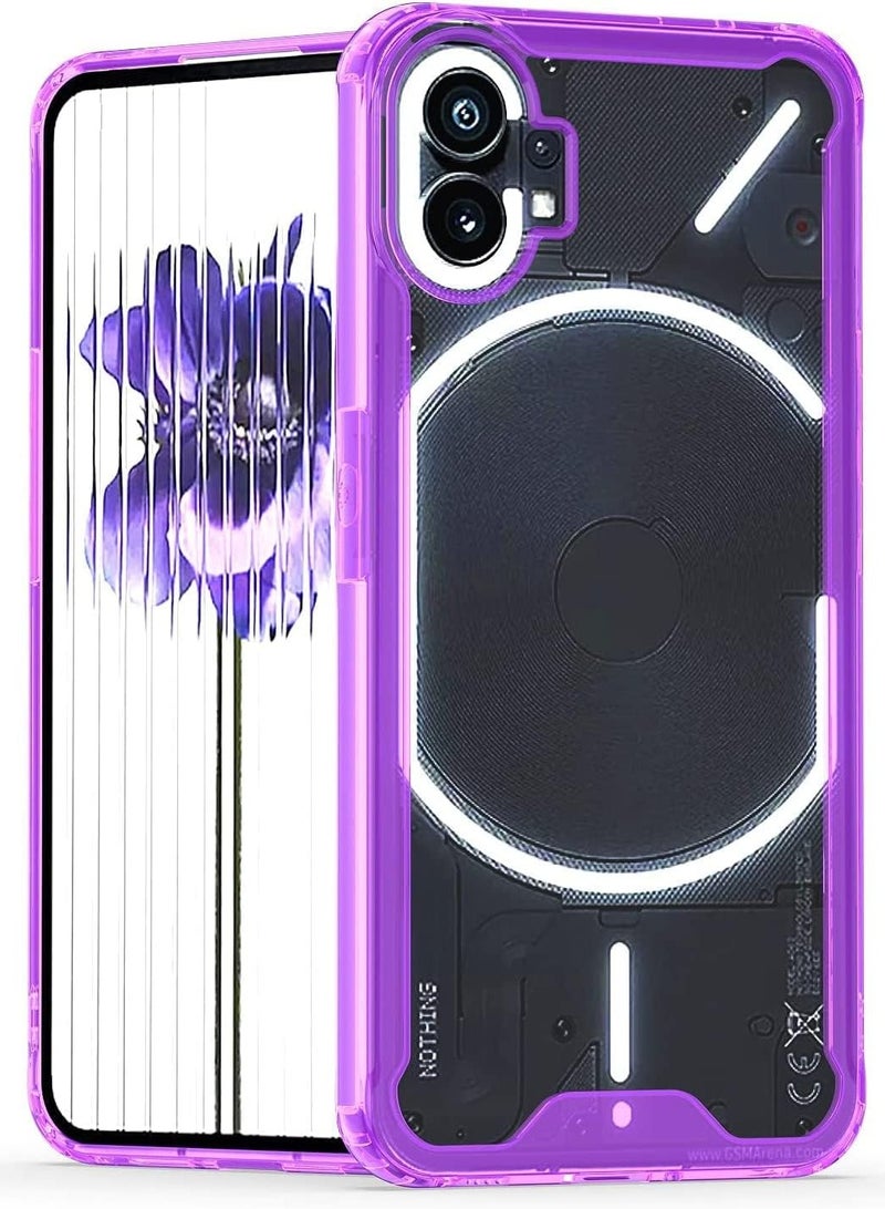 GOLDEN MASK GOLDEN MASK For Nothing Phone 1 Transparent Case With Frame holy- (Purple)