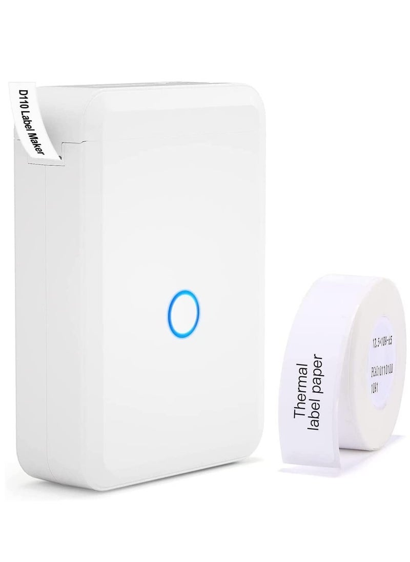Generic - D110 Mini Label Maker Machine with Tape - Portable Bluetooth Label Printer for Home and Office Organization, Featuring Multiple Templates for Handheld Labeling. - Image 1