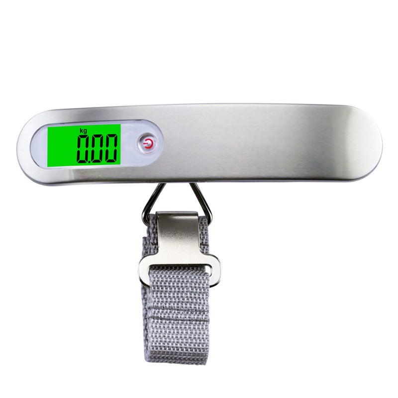 Digital Luggage Scale 110lb/50kg Capacity - High Sensitive Measurement White Portable Scale with LCD Backlit Screen & Premium ABS Stainless Steel for Travelers - Image 3