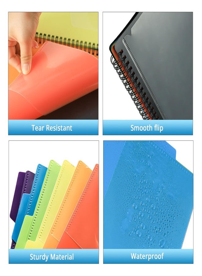 HABGP 12 Pocket Plastic folders with Pockets, 6 Colors Multi Pocket Folder Binder with Dividers, Office Organizer Folder Letter Size School Supplies - Image 3