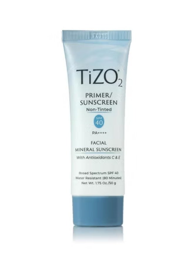 TiZO2 Primer Sunscreen 50g, Non Tinted, SPF 40 PA++++, Facial Mineral Sunscreen - Image 1