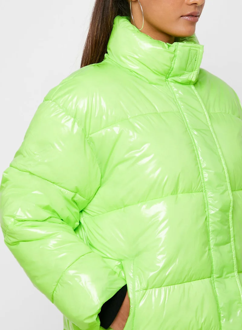 Missguided Puffer High Neck Jacket