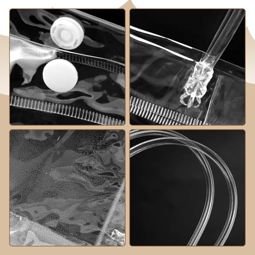 BadenBach 18 Pack Clear Gift Bags with Handles, 5.9 x 6.3 x 2.8 Inch Transparent Plastic Party Favor Bags Bulk, Mini PVC Tote Goodie Bags for Birthday Wedding Baby Shower Valentine's Day Gifts Wrap - Image 3