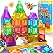 Soyee Mini Magnetic Tiles Travel Toddler Toys with Metal Tin Portable STEM Building Kids Toys for 3 4 5 6 7 8 Years Old Boys Girls Birthday Gifts - Image 3