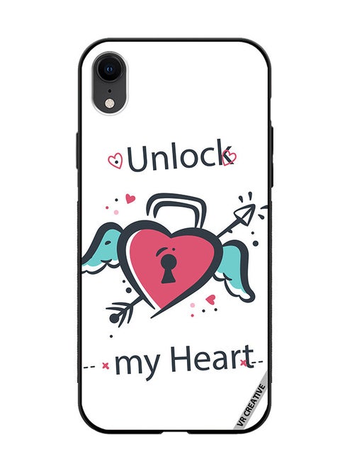 Protective Case Cover For Apple iPhone XR Unlock My Heart Design Multicolour