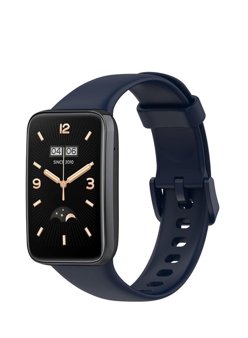 Watch Silicone Band Compatible with Xiaomi Mi Band 7 Pro - Silicone Wristband Bracelet Blue - Image 2