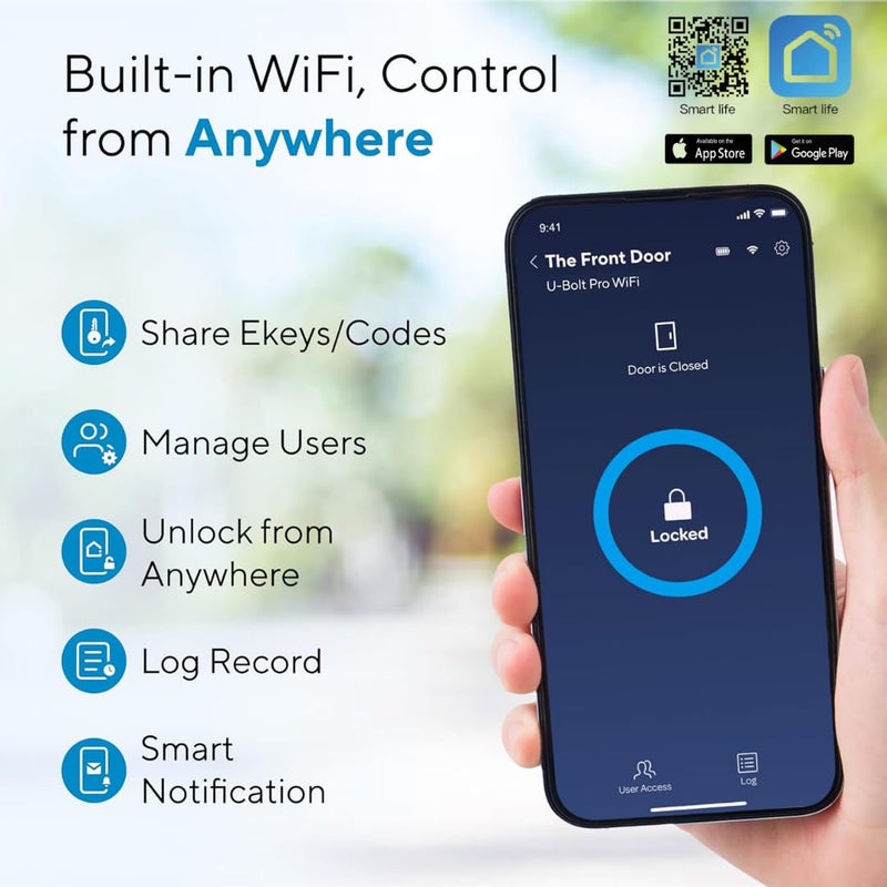 Golens X46 Smart Digital Door Lock 7 Ways to Unlock Fingerprint Pin Code RFID Card OTP Mobile App Mechanical Key Keyless Digital Entry Easy Installation - Image 3