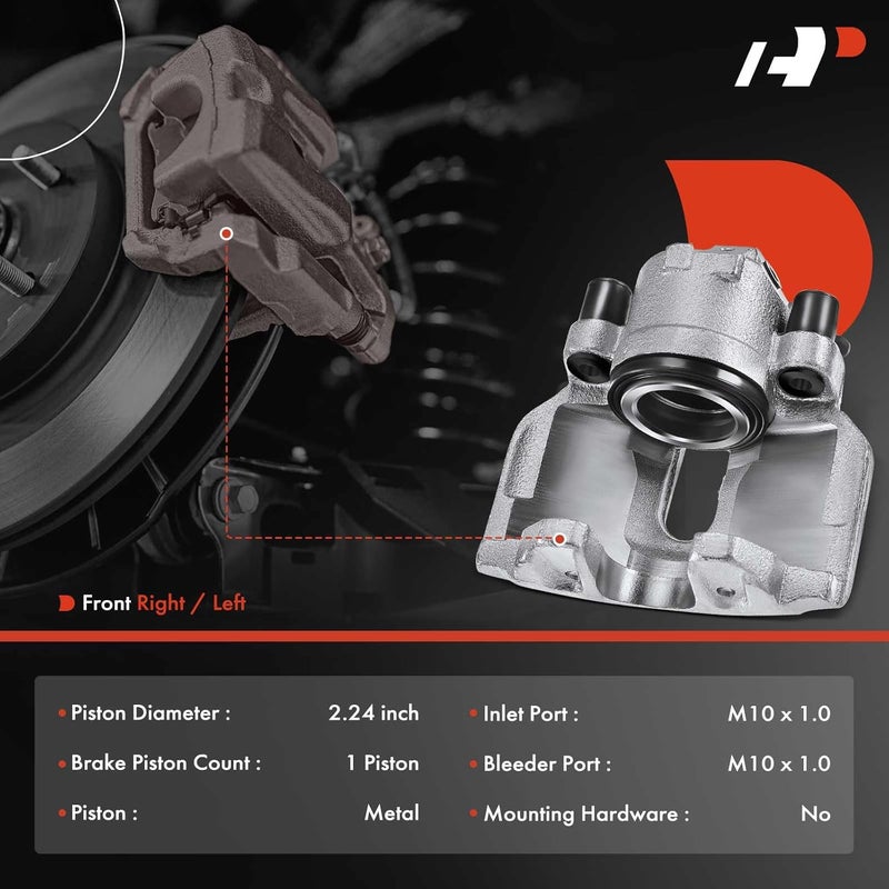 A-Premium Disc Brake Caliper Assembly for Audi and Volkswagen - Image 2