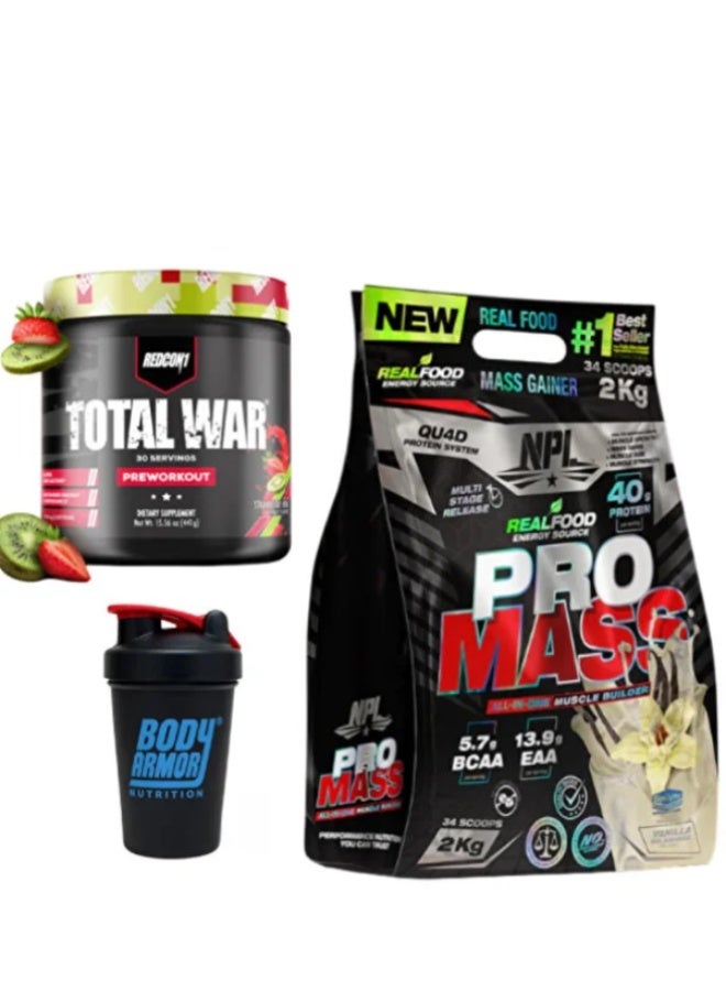 ريدكون ١ مجموعة REDCON1 Total War + NPL Pro Mass Gainer + Free Shaker - Image 1