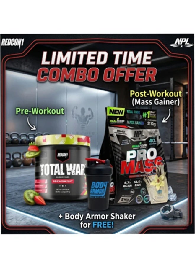 ريدكون ١ مجموعة REDCON1 Total War + NPL Pro Mass Gainer + Free Shaker - Image 2