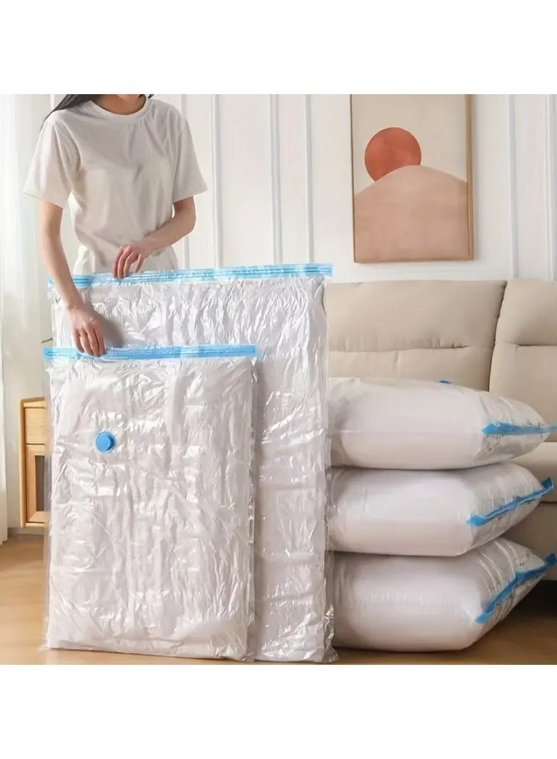 SAHHAHOME 6 Pcs Vacuum Storage Bags with Hand Pump – Reusable Space Saver Compression Bags for Clothes, Bedding, Blankets, and Travel - Image 2