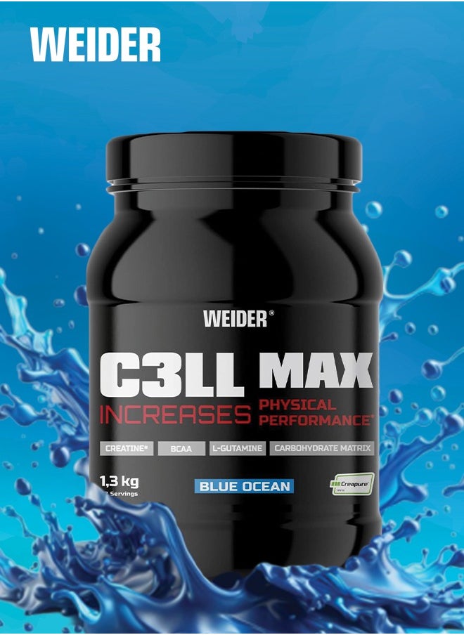 Weider Cell Max - Blue Ocean, 1.3 Kg, Advanced Creatine -  L-Glutamine - Bcaa Carbohydrate Formula  - Image 4