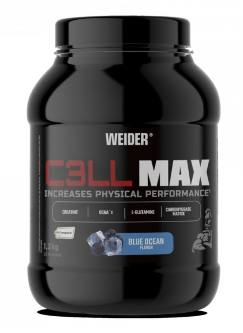 Weider Cell Max - Blue Ocean, 1.3 Kg, Advanced Creatine -  L-Glutamine - Bcaa Carbohydrate Formula  - Image 1